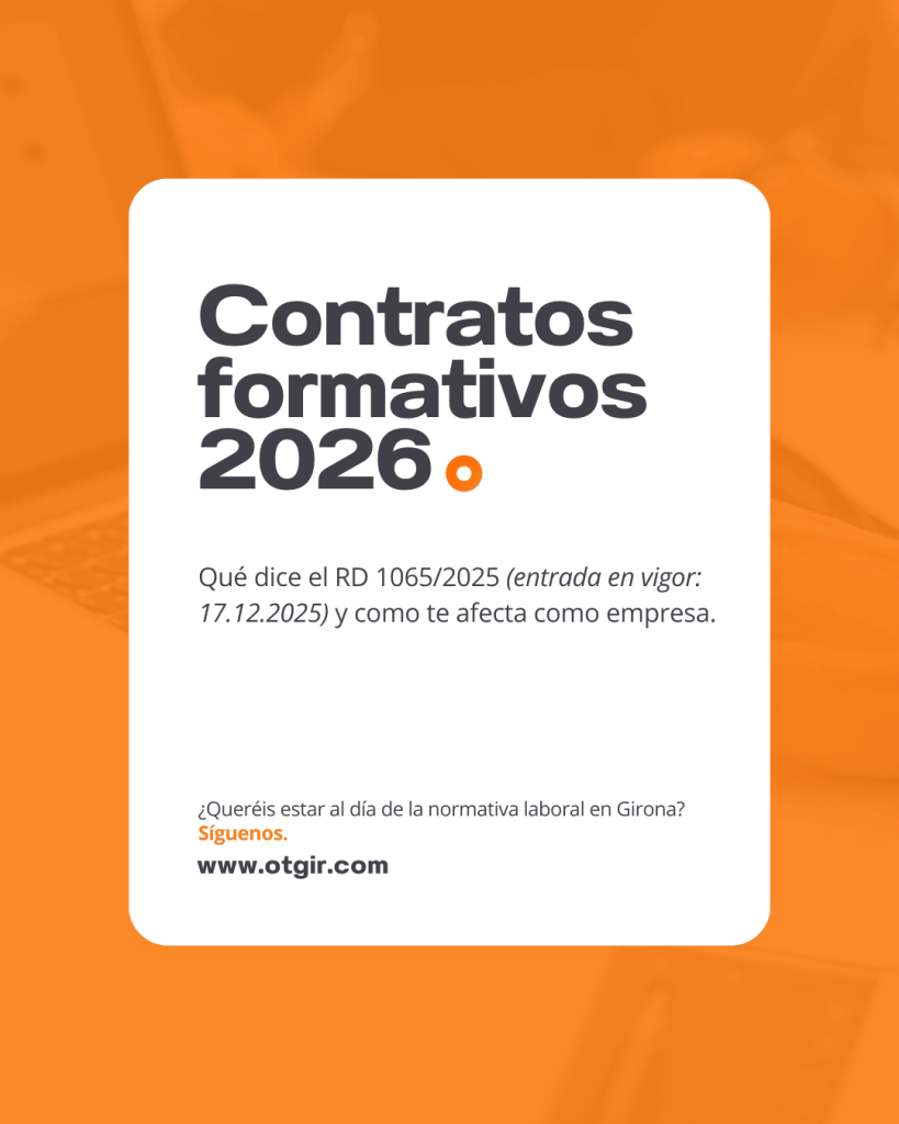 Contrato formativo 2026: qué trae el RD 1065/2025 y cómo aplicarlo en la empresa